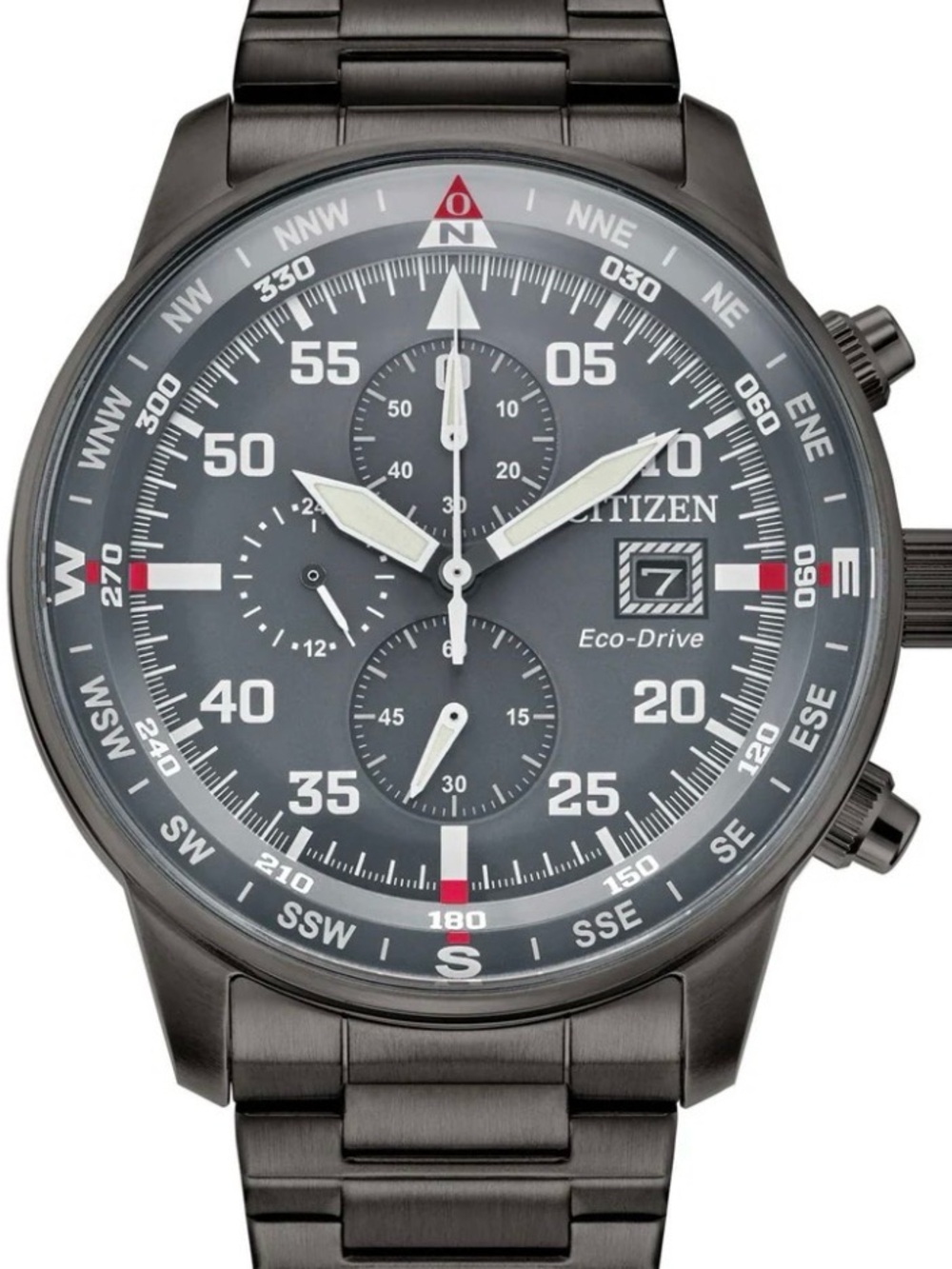 Citizen classic eco drive Men's Gray and Black Pilot Chronograph Watch